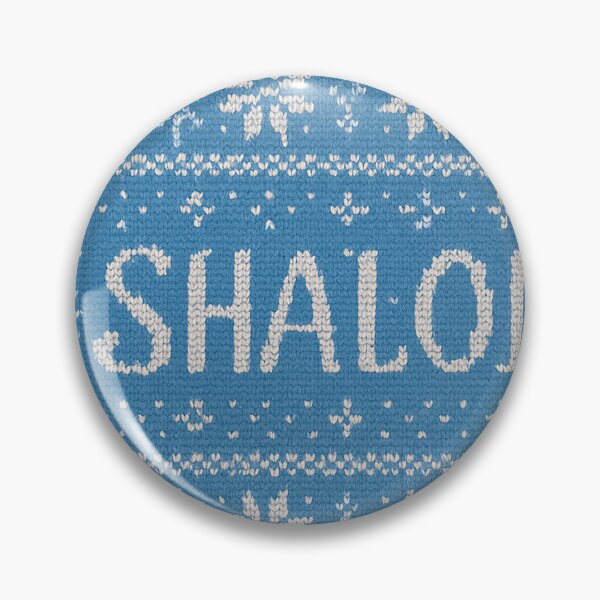 Item preview, Shalom Knitted Pattern Art – Blue Winter Sweater Design designed and sold by Gold Turtle  Lina.
