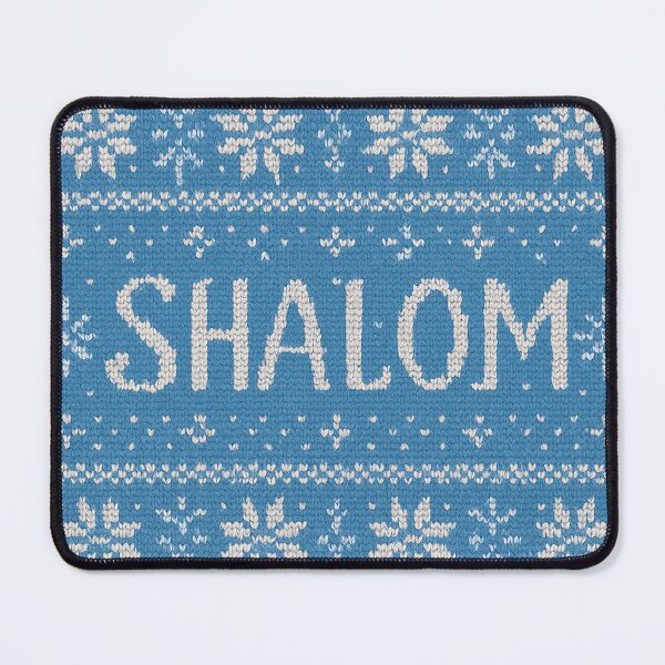 Item preview, Shalom Knitted Pattern Art – Blue Winter Sweater Design designed and sold by Gold Turtle Lina.