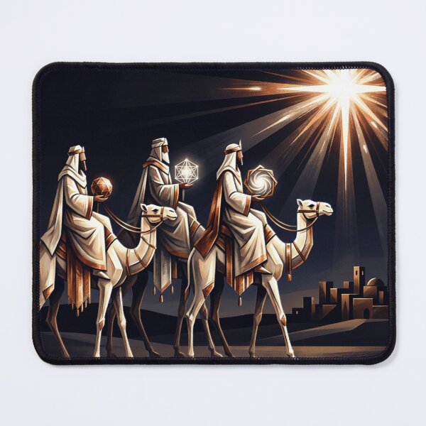 Item preview, Three Wise Men (Magi) traveling from the East, following a bright star to find the newborn Jesus, King of the Jews, in Bethlehem, bringing gifts of gold, frankincense, and myrrh as an act of worship designed and sold by 4Seasons.
