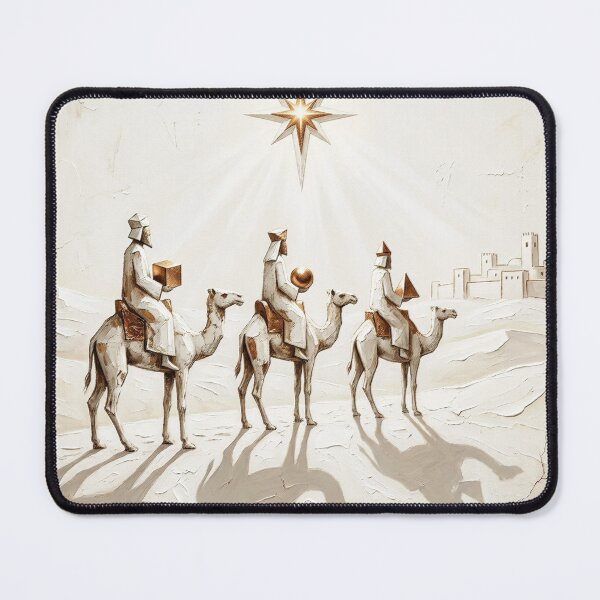 Item preview, Three Wise Men (Magi) traveling from the East, following a bright star to find the newborn Jesus, King of the Jews, in Bethlehem, bringing gifts of gold, frankincense, and myrrh as an act of worship designed and sold by 4Seasons.
