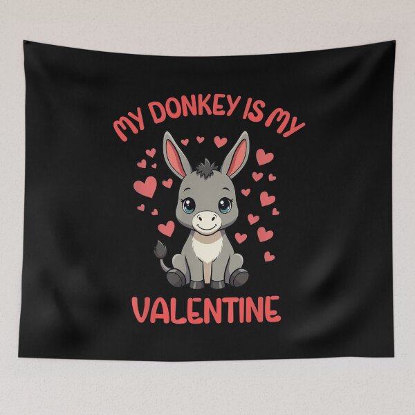 Item preview, My Donkey Is My Valentine Animal Lover designed and sold by Gogetgiggles.