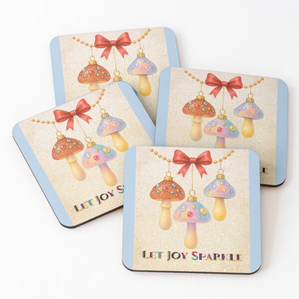 Item preview, Let Joy Sparkle Mushroom Print designed and sold by DariaCraft.