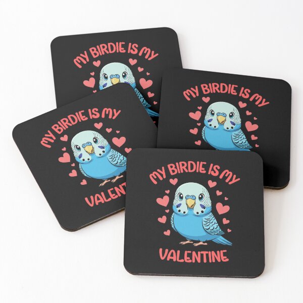 Item preview, My Birdie Is My Valentine Budgie Lover designed and sold by Gogetgiggles.