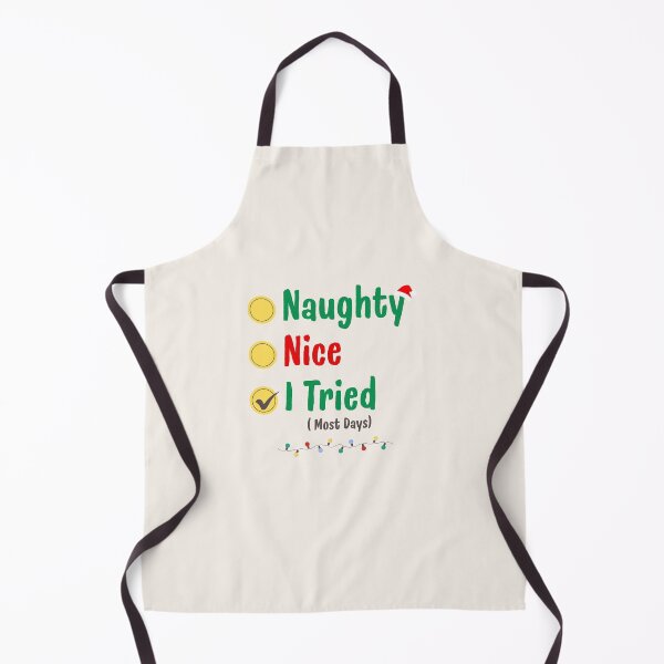 Item preview, Naughty Nice I Tried Christmas Checklist Design designed and sold by Inkworksbyshery.