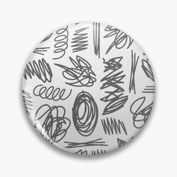 Item preview, black and white doodles scribbles pattern designed and sold by winterpumpkin.