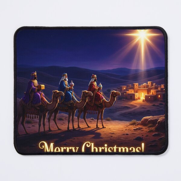 Item preview, Three Wise Men (Magi) traveling from the East, following a bright star to find the newborn Jesus, King of the Jews, in Bethlehem, bringing gifts of gold, frankincense, and myrrh as an act of worship designed and sold by 4Seasons.