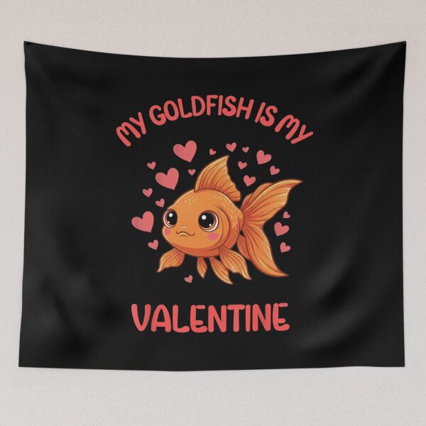 Item preview, My Goldfish Is My Valentine Romantic Fish Lover designed and sold by Gogetgiggles.