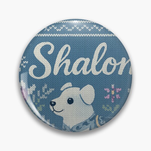 Item preview, Shalom Knitted Art with Cute Dog – Jewish Folk Style designed and sold by Gold Turtle  Lina.