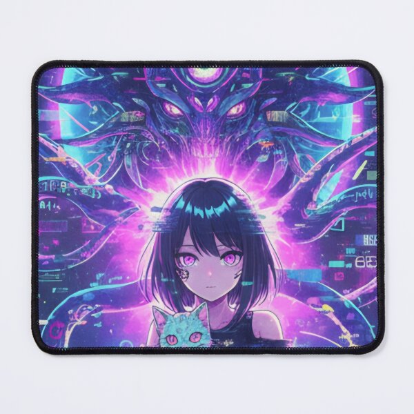 Aperçu de l'œuvre DJ Cyberpunk Cat | Ambiance Neon Lo-Fi | Graphismes IA futuristes créée et vendue par JanRizz.
