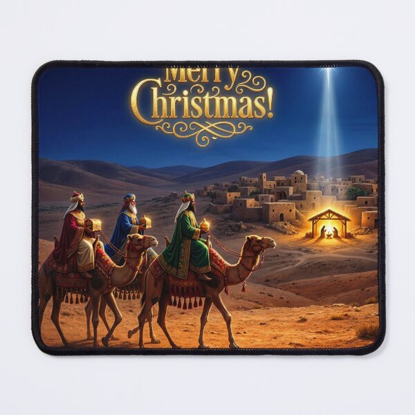 Item preview, Three Wise Men (Magi) traveling from the East, following a bright star to find the newborn Jesus, King of the Jews, in Bethlehem, bringing gifts of gold, frankincense, and myrrh as an act of worship designed and sold by 4Seasons.