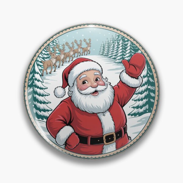 Item preview, Santa Claus & Reindeer Vintage Stamp designed and sold by DesigntshirtWB.