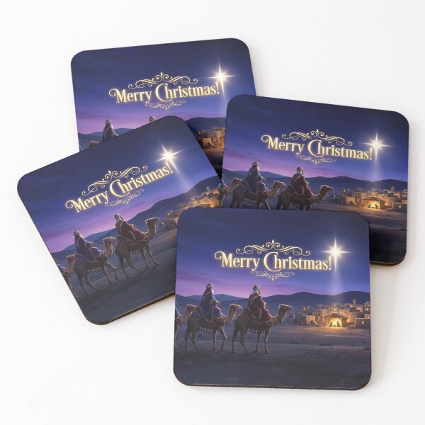 Item preview, Three Wise Men (Magi) traveling from the East, following a bright star to find the newborn Jesus, King of the Jews, in Bethlehem, bringing gifts of gold, frankincense, and myrrh as an act of worship designed and sold by 4Seasons.