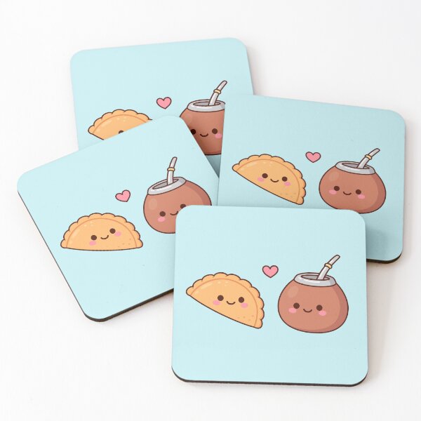 Item preview, Kawaii Argentinian empanada and yerba mate couple  designed and sold by irmirx.