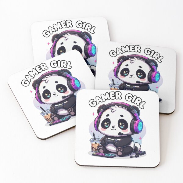 Item preview, Cute Chibi Panda Gamer Girl  Gaming Vibes designed and sold by GrumpySableye.