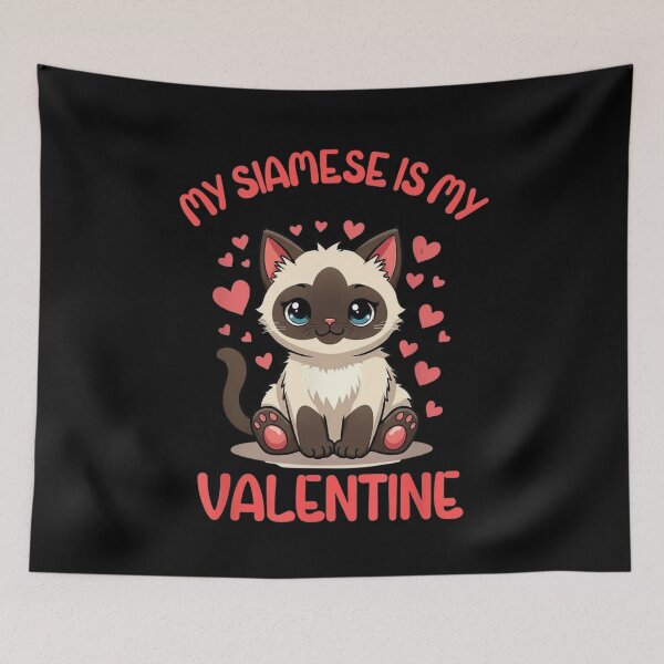 Item preview, My Siamese Is My Valentine Cat Lover designed and sold by Gogetgiggles.