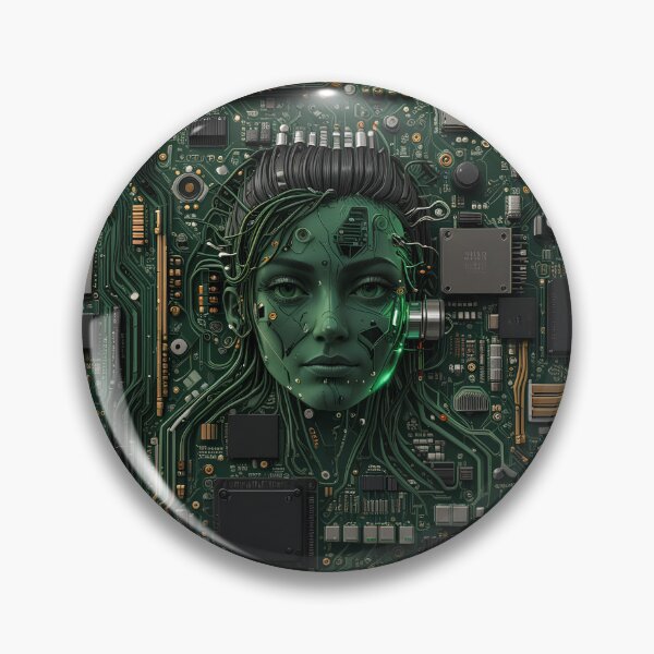 Item preview, computer cyborg girl designed and sold by Capacitor-Ant.