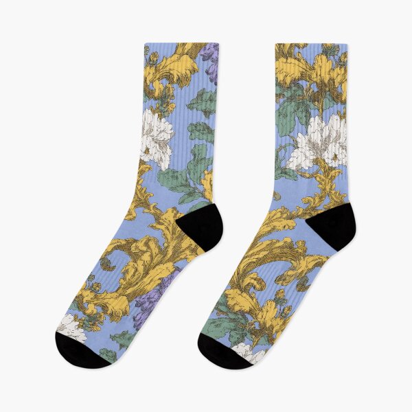 Item preview, Gold Acanthus Scrolls and Peonies Pattern designed and sold by Atlas Kai.