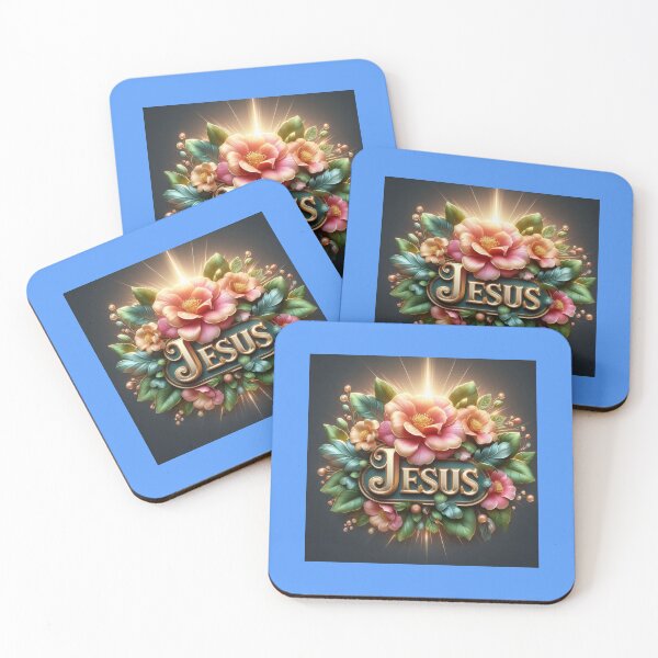Item preview, Jesus, Rose of Sharon – Glorious 3D Christian Floral Label Design, designed and sold by PaintMeWorld.