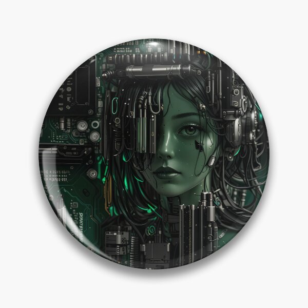 Item preview, cute cyborg girl designed and sold by Capacitor-Ant.
