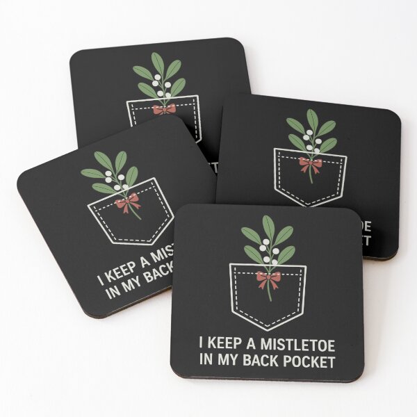 Item preview, Minimalist Mistletoe Pocket Christmas Typography designed and sold by I AM BRO.