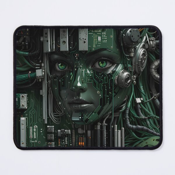 Item preview, futuristic cyborg girl designed and sold by Capacitor-Ant.