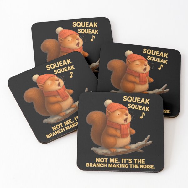 Item preview, Squeaky Christmas Caroling Squirrel - Cute Winter Humor Art designed and sold by I AM BRO.