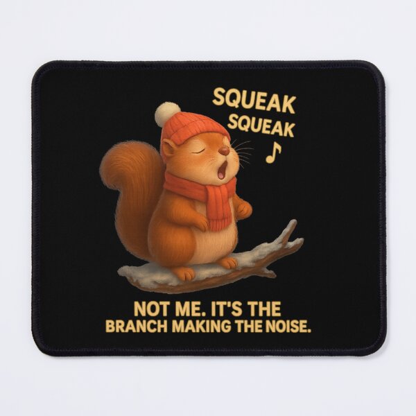 Item preview, Squeaky Christmas Caroling Squirrel - Cute Winter Humor Art designed and sold by I AM BRO.