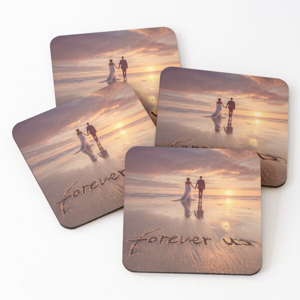 Item preview, Forever Us Romantic Wedding Beach Sunset Art designed and sold by chase-thewave.