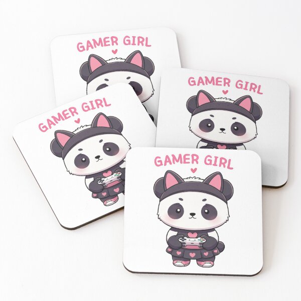 Item preview, Kawaii Panda Gamer Girl  Cute Controller & Headset designed and sold by GrumpySableye.