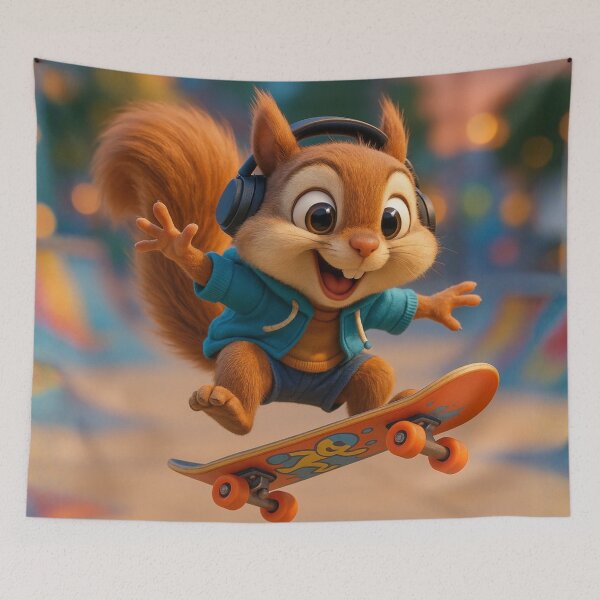 Item preview, Skater Japanese Squirrel designed and sold by Sillytoe.