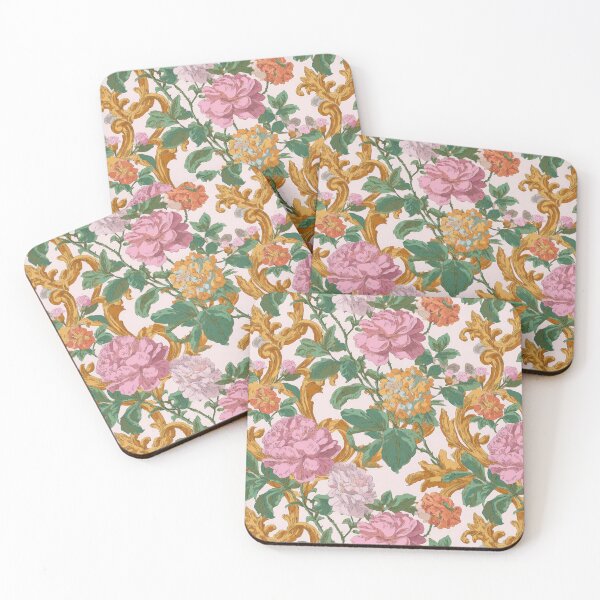 Item preview, Romantic Pink and Gold Floral Art designed and sold by Atlas Kai.