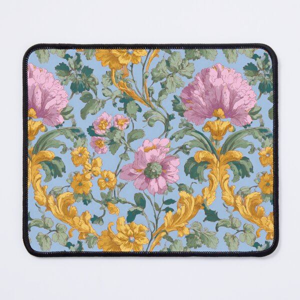 Item preview, Pastel Rococo Flowers and Gold Scrolls designed and sold by Atlas Kai.