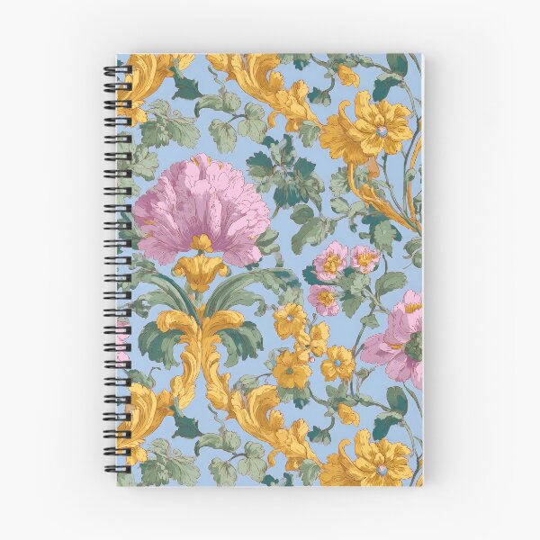 Item preview, Pastel Rococo Flowers and Gold Scrolls designed and sold by Atlas Kai.