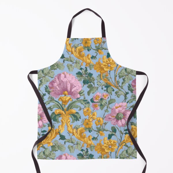 Item preview, Pastel Rococo Flowers and Gold Scrolls designed and sold by Atlas Kai.