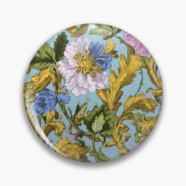 Item preview, Blue and Gold Antique Floral Pattern designed and sold by Atlas Kai.