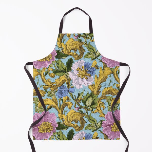 Item preview, Blue and Gold Antique Floral Pattern designed and sold by Atlas Kai.