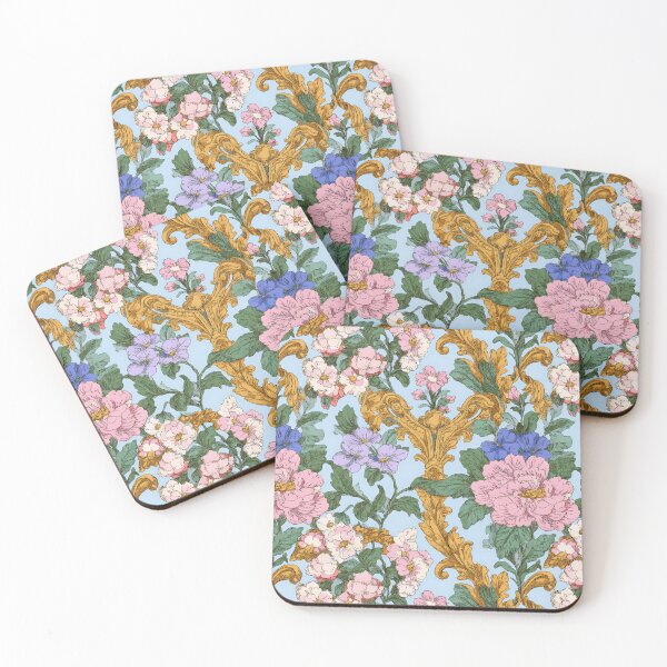 Item preview, Ornate Pink and Gold Floral Print designed and sold by Atlas Kai.