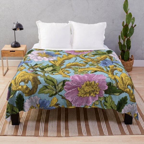 Item preview, Blue and Gold Antique Floral Pattern designed and sold by Atlas Kai.