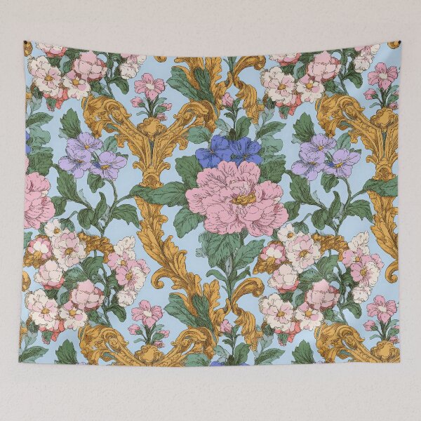 Item preview, Ornate Pink and Gold Floral Print designed and sold by Atlas Kai.