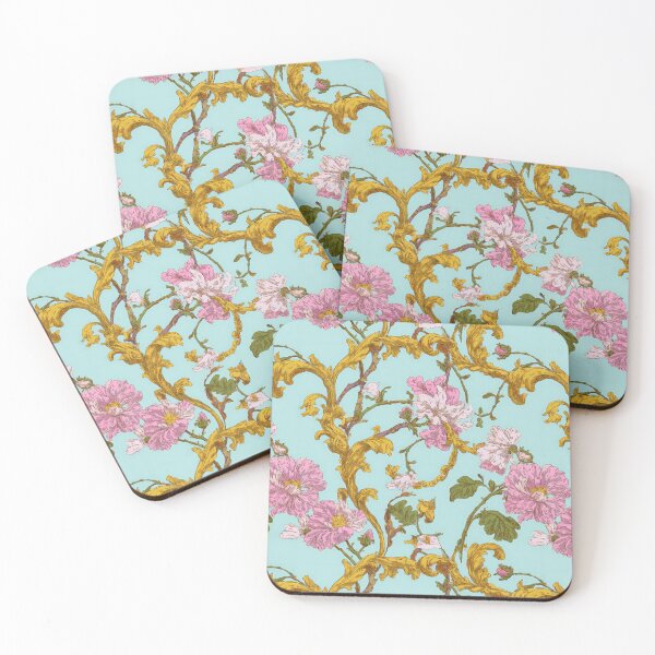 Item preview, Elegant Peony and Gold Damask designed and sold by Atlas Kai.
