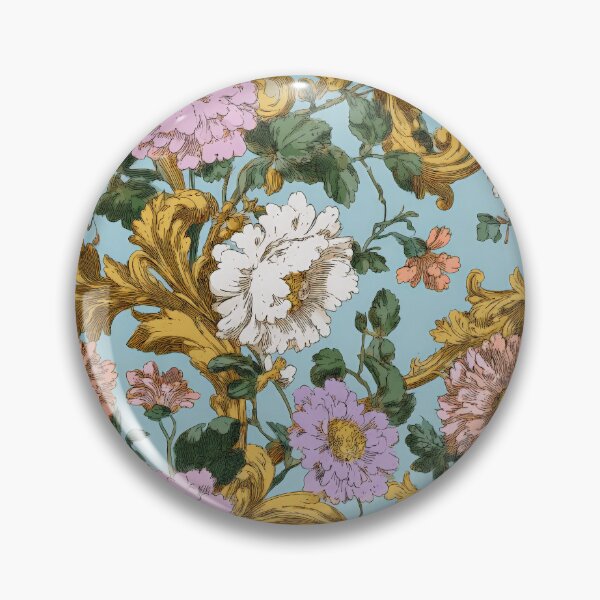 Item preview, Pink and Gold Floral Rococo Pattern designed and sold by Atlas Kai.