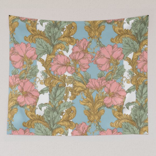 Item preview, Gold Acanthus Scroll Seamless Wallpaper designed and sold by Atlas Kai.