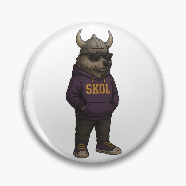 Item preview, “SKOL” Wolf in Purple & Gold – Vikings Inspired Artwork designed and sold by UrbanBeastDesigns.