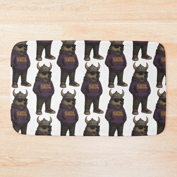 Item preview, “SKOL” Wolf in Purple & Gold – Vikings Inspired Artwork designed and sold by UrbanBeastDesigns.