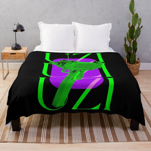 Item preview, Toxic Green UZI Submachine Gun - Neon Streetwear Aesthetic designed and sold by Geniuzjam.