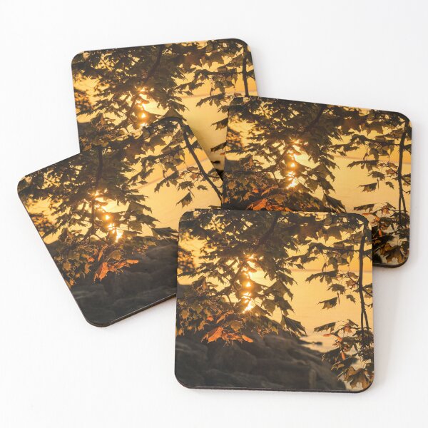 Item preview, Cyber Yellow Sunset Through the Maple Screen designed and sold by Georgia Mizuleva.