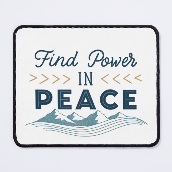 Item preview, Find Power in Peace – Minimalist Mountain Typography by Vivo Studio designed and sold by VivoStudio.