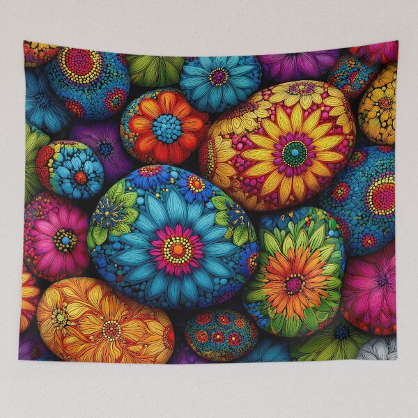 Item preview, Vibrant Floral Patterns on Stones designed and sold by JPugliese.