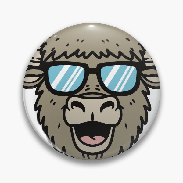 Item preview, Cool Buffalo with Sunglasses – Funny Buffalo Head Cartoon designed and sold by holywarter.