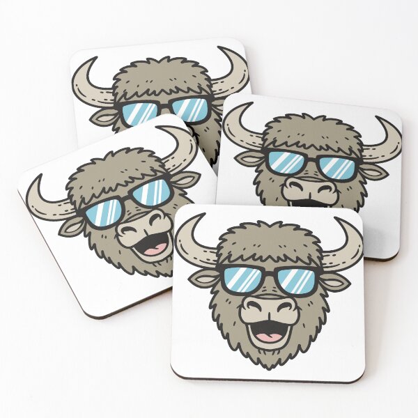 Item preview, Cool Buffalo with Sunglasses – Funny Buffalo Head Cartoon designed and sold by holywarter.